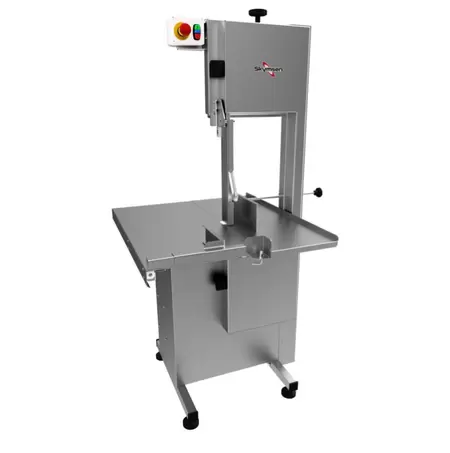 Serra Fita Para Carne Inox, Com Empurrador, Mesa Móvel, Regulador De Corte, Lâmina 2.820 mm - 2CV 220 V SL282 Skymsen