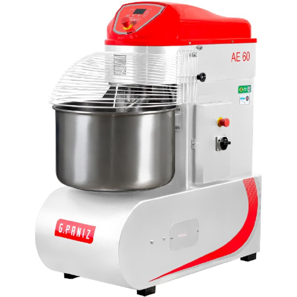Amassadeira Masseira Espiral Gpaniz 60 kg Industrial AE 60L Trifásica Epóxi