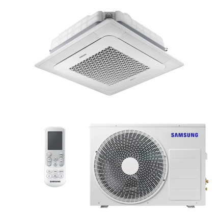 Ar Condicionado Cassete 4 Via Inverter Samsung WindFree R-32 18.000 BTUs Quente/Frio 220V C/ Wi-Fi | AC018DN4DKG/AZ
