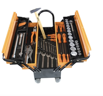 Caixa Sanfonada Cargobox com Rodas, Puxador e 60 Ferramentas - TRAMONTINAPRO-44952/660